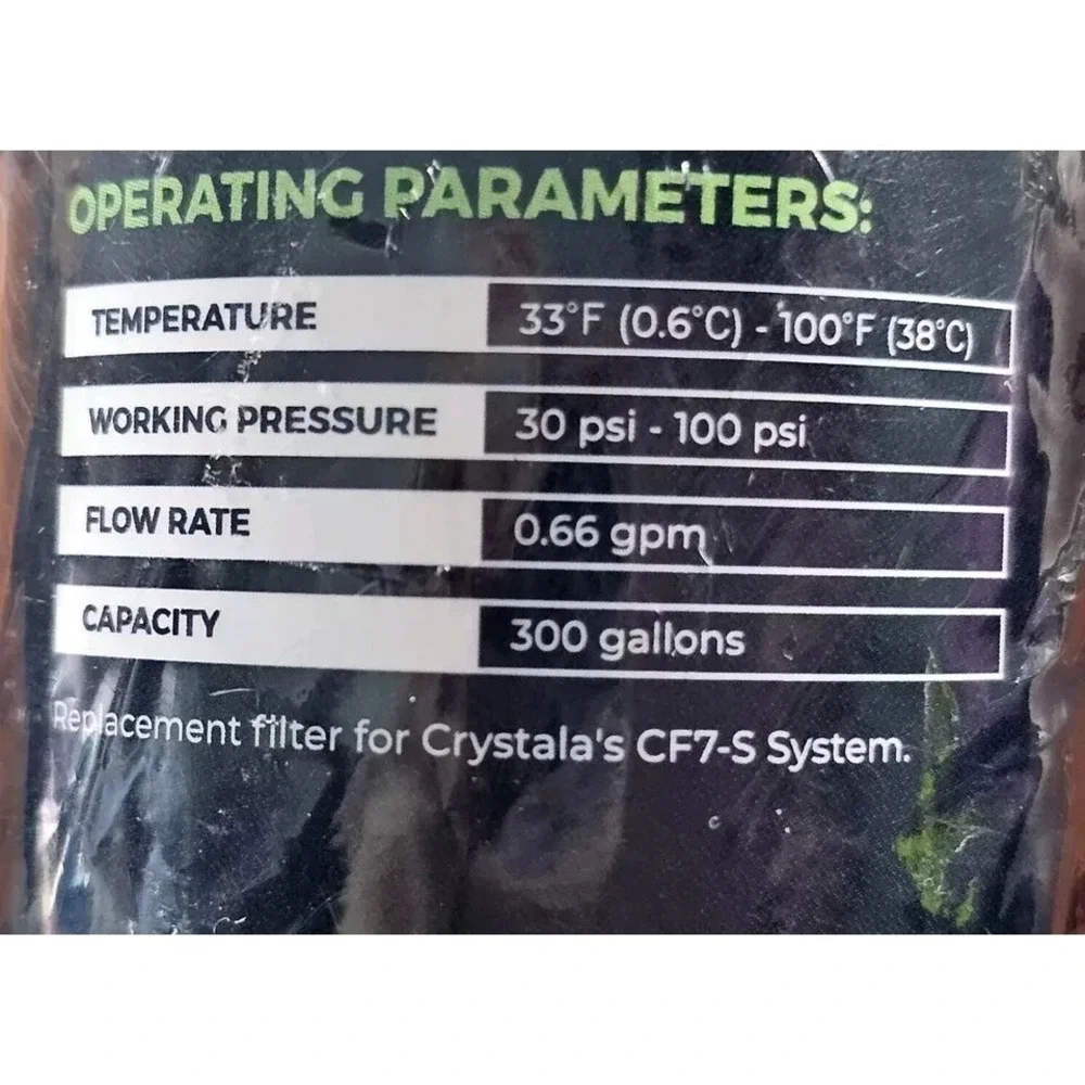 Crystala Filter DA29-00020B Refrigerator Water‎ Filter CF7 Samsung Replacement